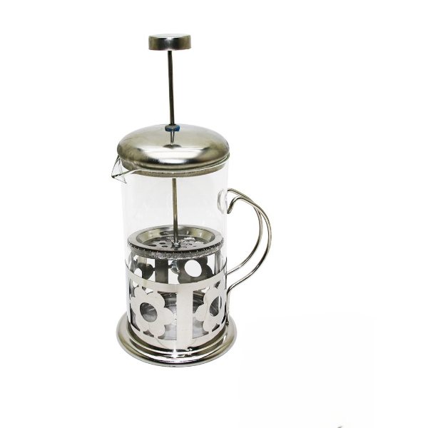 Çelik Kulplu Cam French Press - 350 ml 