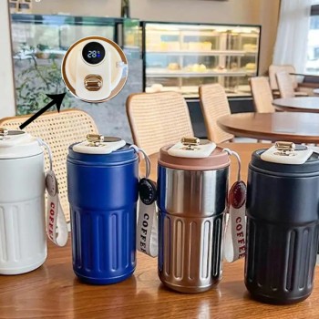 Charm Detaylı Ve Derece Göstergeli Vakumlu Mug Termos Bardak 480 ml