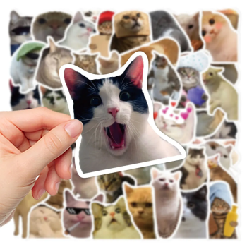  Çılgın Kediler Macbook Notebook Tablet Telefon Ajanda Laptop Defter Sticker Seti