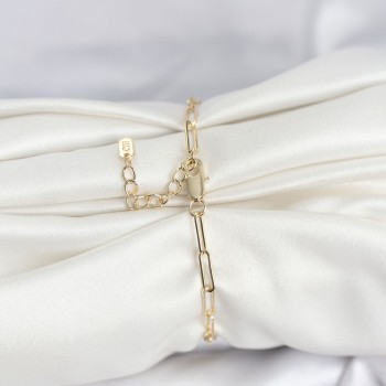 CM 14K Gold Renk Ataç Zincir Model Kadın Bileklik