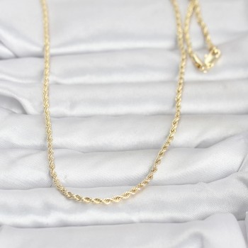 CM 14K Gold Renk Burgu Model Zincirli 60 cm Kadın Kolye