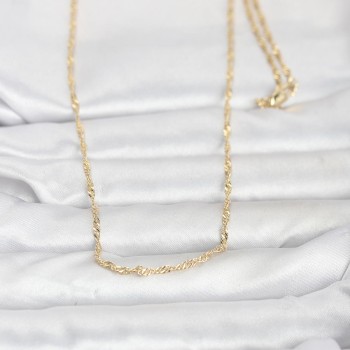 CM 14K Gold Renk Burgu Zincirli 60 cm Kadın Kolye