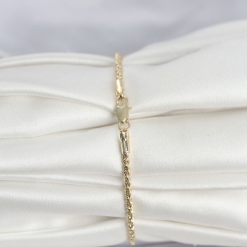 CM 14K Gold Renk Burgulu Zincir Model Kadın Bileklik