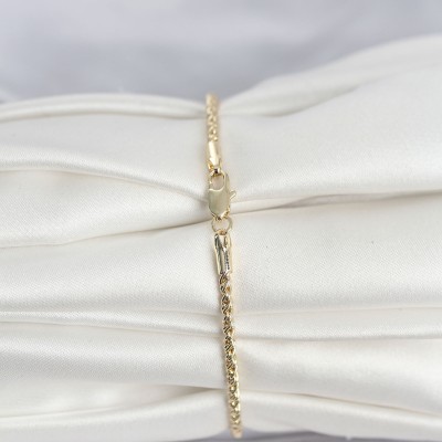 CM 14K Gold Renk Burgulu Zincir Model Kadın Bileklik