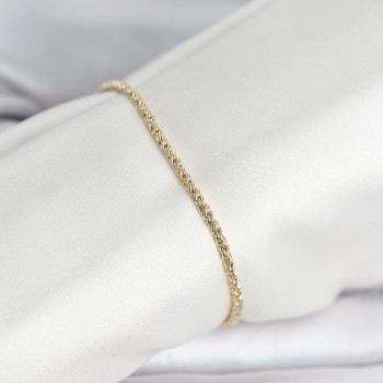 CM 14K Gold Renk Burgulu Zincir Model Kadın Bileklik