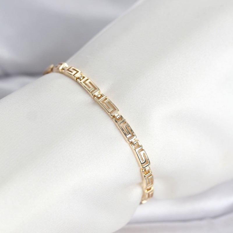 CM 14K Gold Renk Geometrik Model Kadın Bileklik