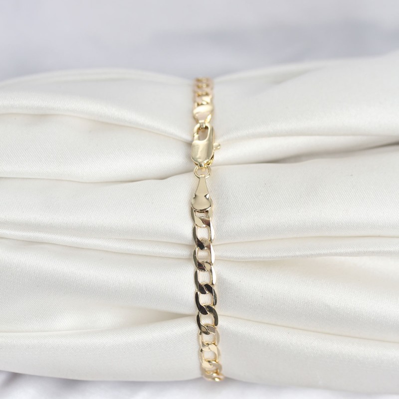 CM 14K Gold Renk Halka Zincir Model Kadın Bileklik