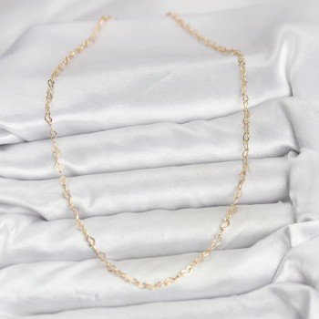 CM 14K Gold Renk Kalp Zincirli Kadın Kolye