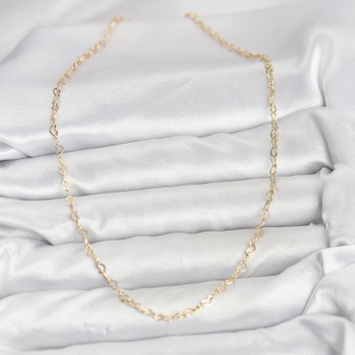 CM 14K Gold Renk Kalp Zincirli Kadın Kolye