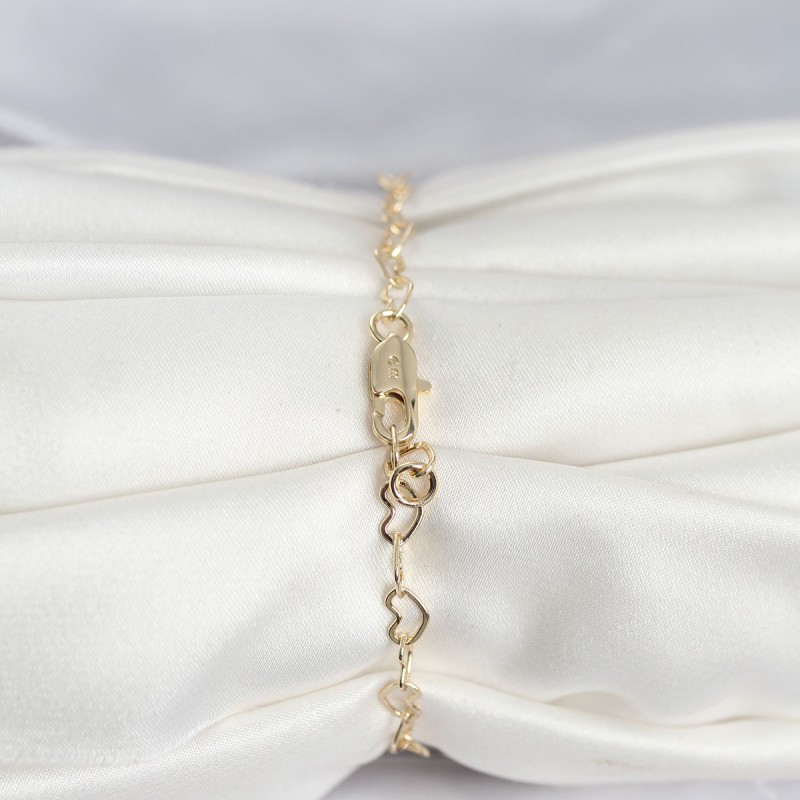 CM 14K Gold Renk Kalpli Zincir Model Kadın Bileklik