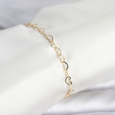 CM 14K Gold Renk Kalpli Zincir Model Kadın Bileklik