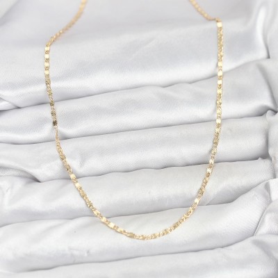 CM 14K Gold Renk Lazer İnce Zincirli Kadın Kolye