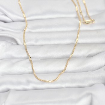 CM 14K Gold Renk Lazer Puntalı Model 60 cm Kadın Kolye