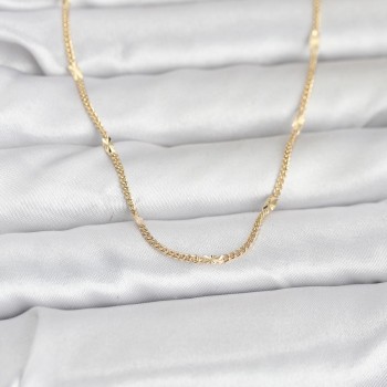 CM 14K Gold Renk Lazer Puntalı Model 60 cm Kadın Kolye