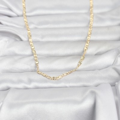 CM 14K Gold Renk Lazer Zincirli Model 60 cm Kadın Kolye