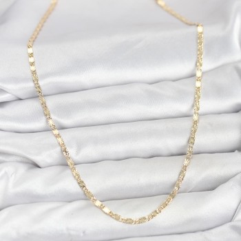 CM 14K Gold Renk Lazerli Zincir Model Kadın Kolye