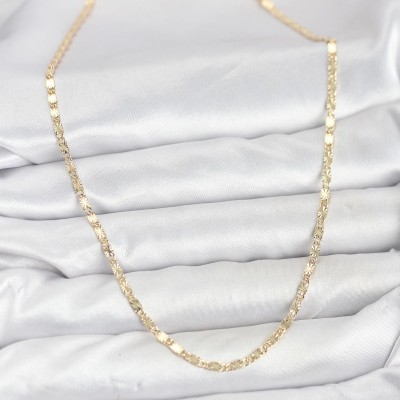 CM 14K Gold Renk Lazerli Zincir Model Kadın Kolye