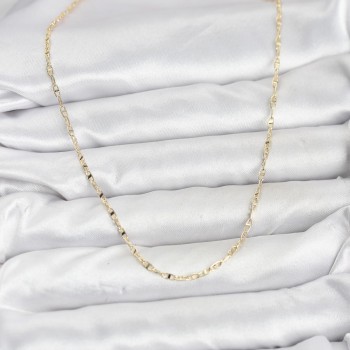 CM 14K Gold Renk Pirinç Gemi Zinciri Model Kadın Kolye