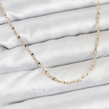 CM 14K Gold Renk Pirinç Gemi Zinciri Model Kadın Kolye