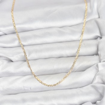 CM 14K Gold Renk Pirinç Lazer Model 60 cm Kadın Kolye