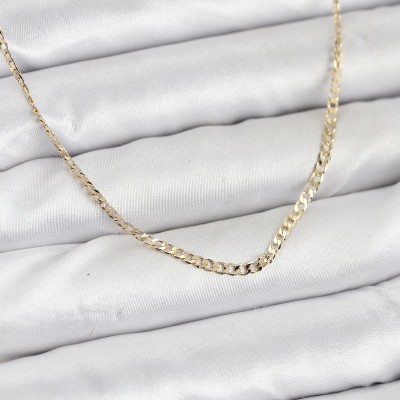 CM 14K Gold Renk Pirinç Zincir Model Kadın Kolye