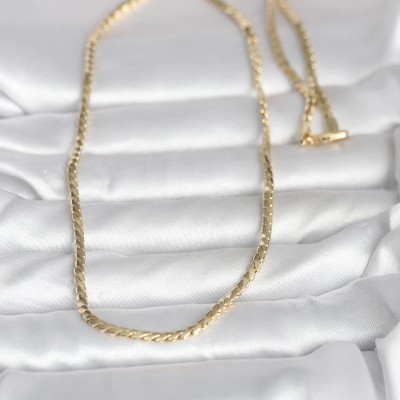 CM 14K Gold Renk Yassı Model 60 cm Kadın Kolye