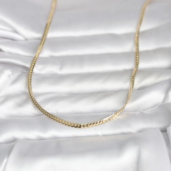 CM 14K Gold Renk Yassı Zincir Model 45 cm Kadın Kolye