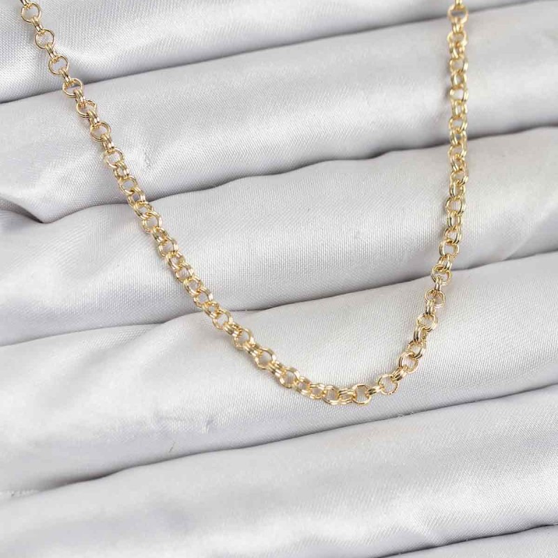 CM Gold Renk Pirinç Halkalı Model Kadın Kolye