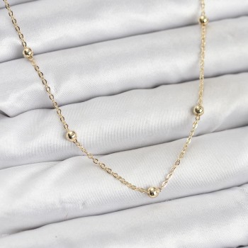 CM Gold Renk Top Zincirli Kadın Kolye