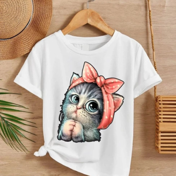 Çocuk   Baskılı T-Shirt - Beyaz