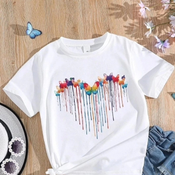 Çocuk   Baskılı T-Shirt - Beyaz