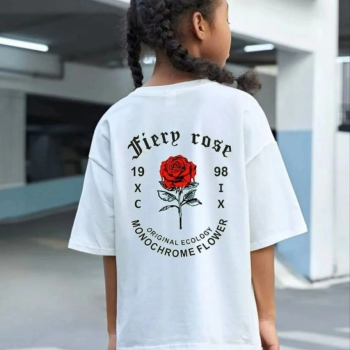 Çocuk   Baskılı T-Shirt - Beyaz