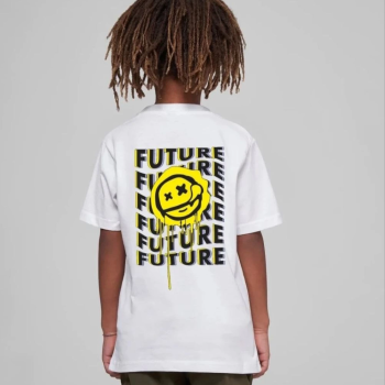 Çocuk   Baskılı T-Shirt - Beyaz