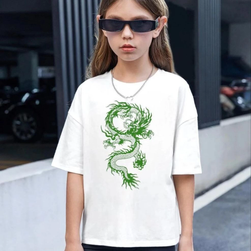 Çocuk   Baskılı T-Shirt - Beyaz