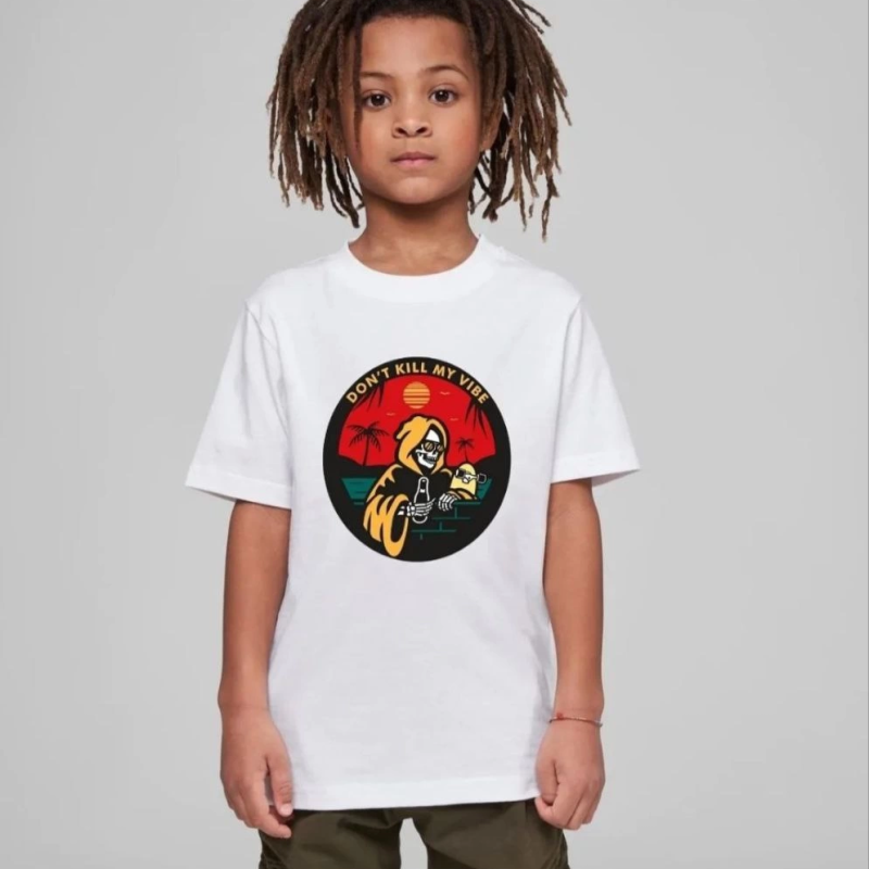 Çocuk   Baskılı T-Shirt - Beyaz