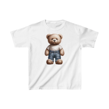 Çocuk Baskılı T-Shirt - Beyaz