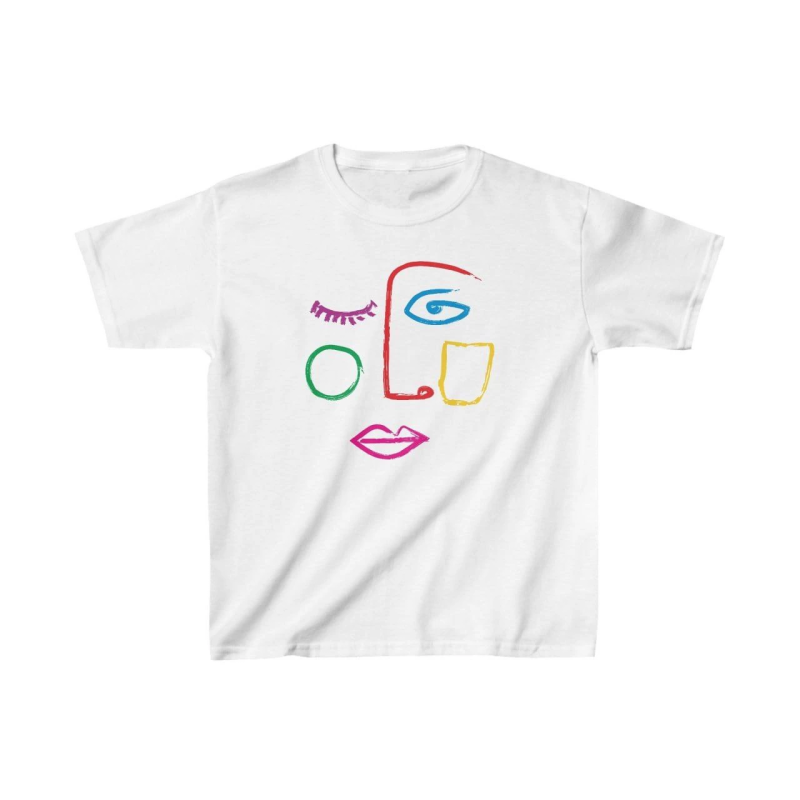 Çocuk Baskılı T-Shirt - Beyaz