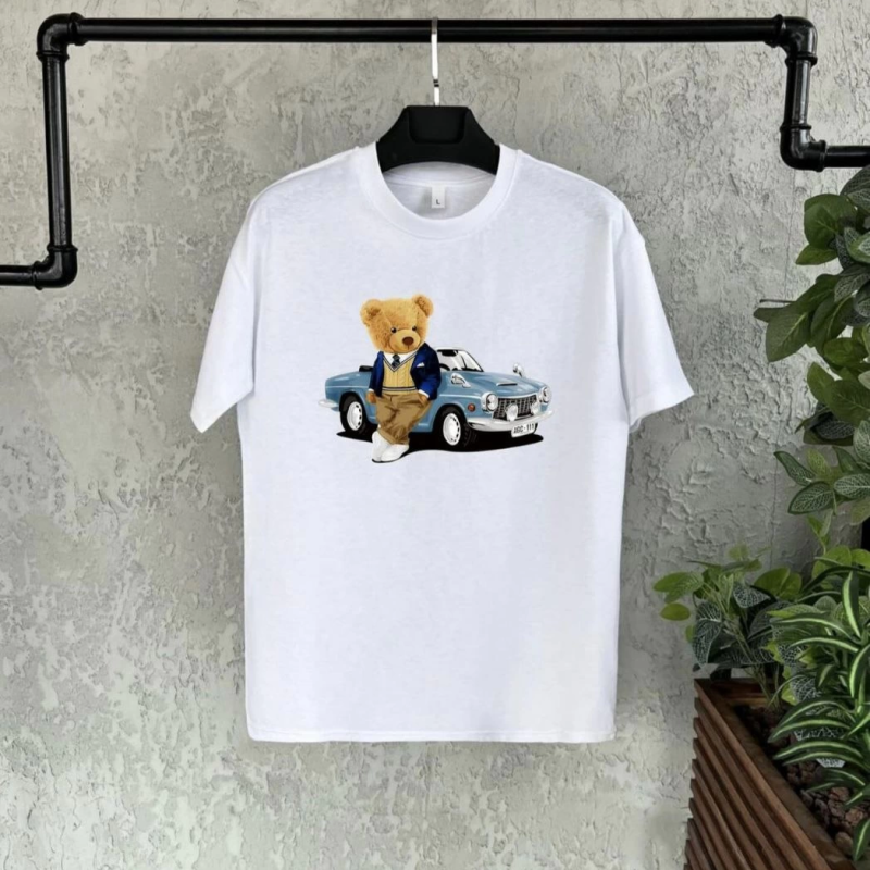 Çocuk Baskılı T-Shirt - Beyaz