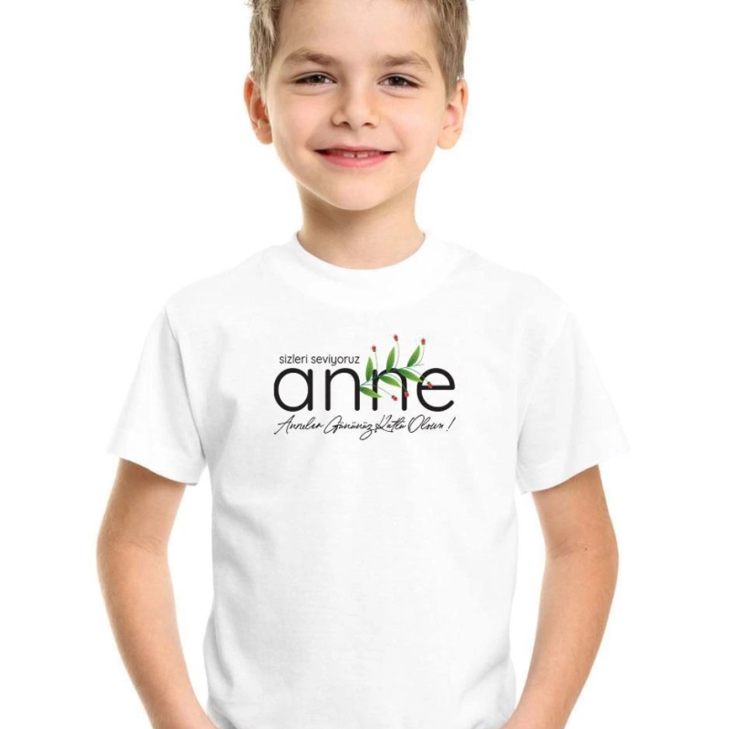 Çocuk Baskılı T-Shirt - Beyaz