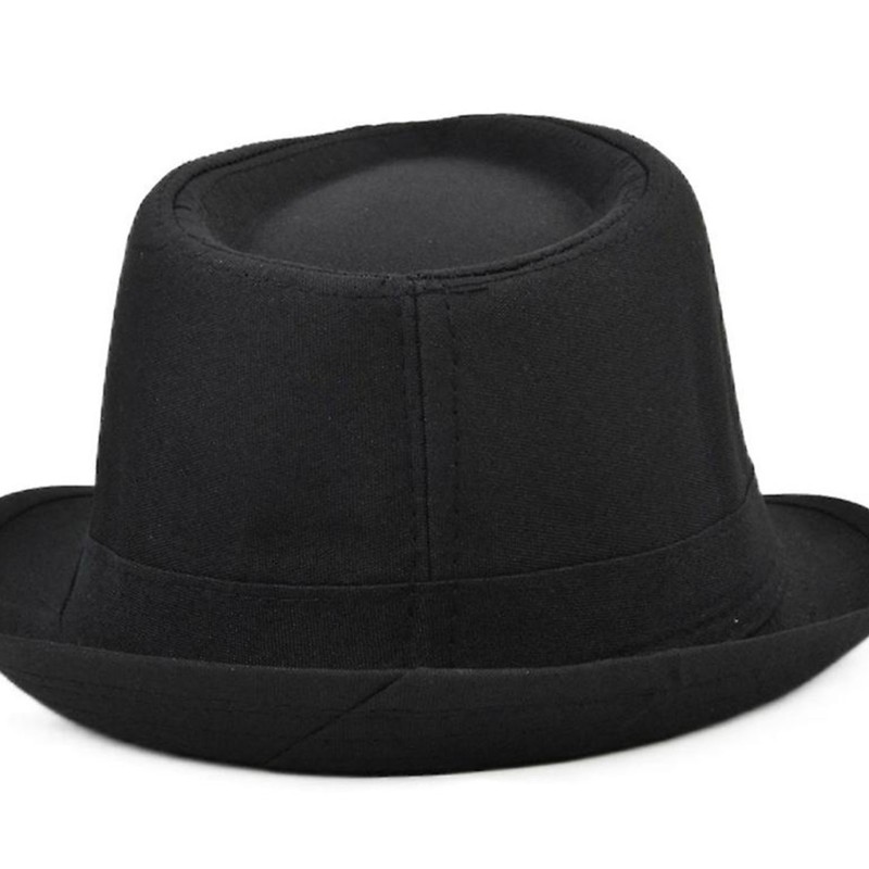 Çocuk Boy Siyah Kumaş Fötr Şapka Gösteri Şapkası Michael Jackson Şapkası 54 No