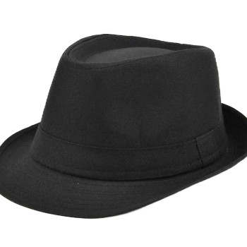 Çocuk Boy Siyah Kumaş Fötr Şapka Gösteri Şapkası Michael Jackson Şapkası 54 No