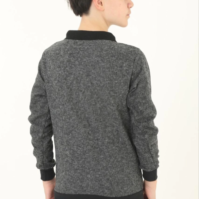 Çocuk Selanik Yaka Nakışlı Kazak - Gri