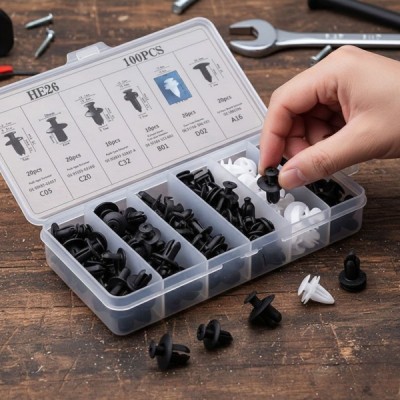 Çok Amaçlı Plastik Bağlantı Klipsi Seti 100 Parça 