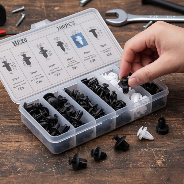 Çok Amaçlı Plastik Bağlantı Klipsi Seti 100 Parça 