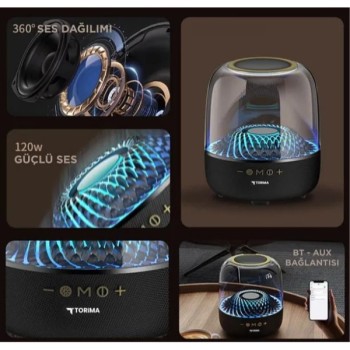 D33 Siyah Taşınabilir Kablosuz Bluetooth Hoparlör 