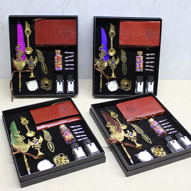 Deri Defterli Divit Hokka Ve Mühür Seti Model 2