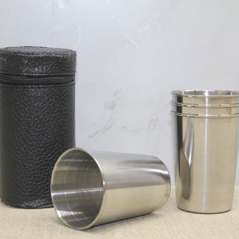 Deri Kılıflı 4'lü Shot Bardak 