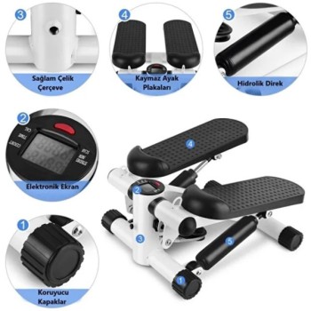 Direnç Lastikli Mini Stepper Egzersiz Aleti