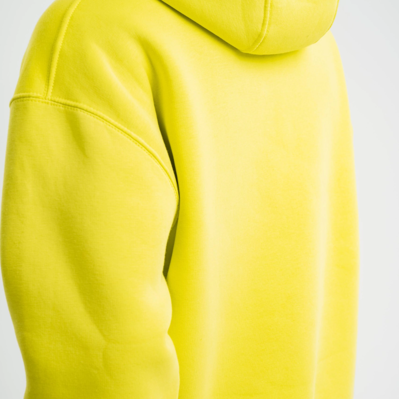 Double Oversize Kapşonlu Basic SweatShirt - Sarı -