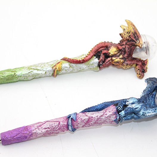 Dragonlu Polyester Işıklı Tükenmez Kalem 